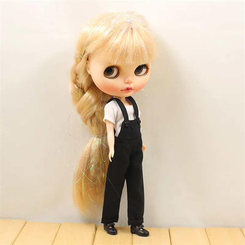 1/6 bjd крутые черные брюки на бретельках белая рубашка | Игрушки и хобби