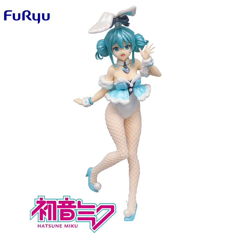 

Original FuRyu BiCute Bunnies VOCALOID Hatsune Miku White Bunny Pearl Ver. PVC Action Figure Model Anime Figure Toy For Boy Gift