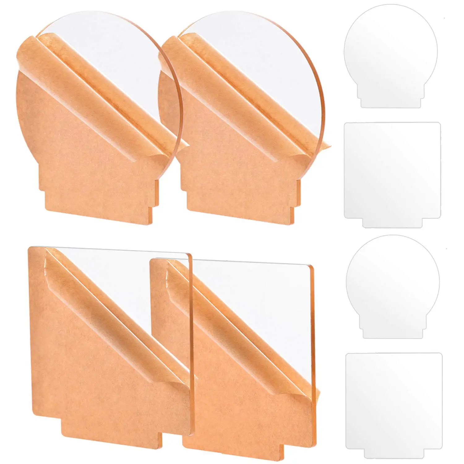 4 шт акриловых листов ясный литой оргстекла круглый Панель толстом каблуке (4 мм)