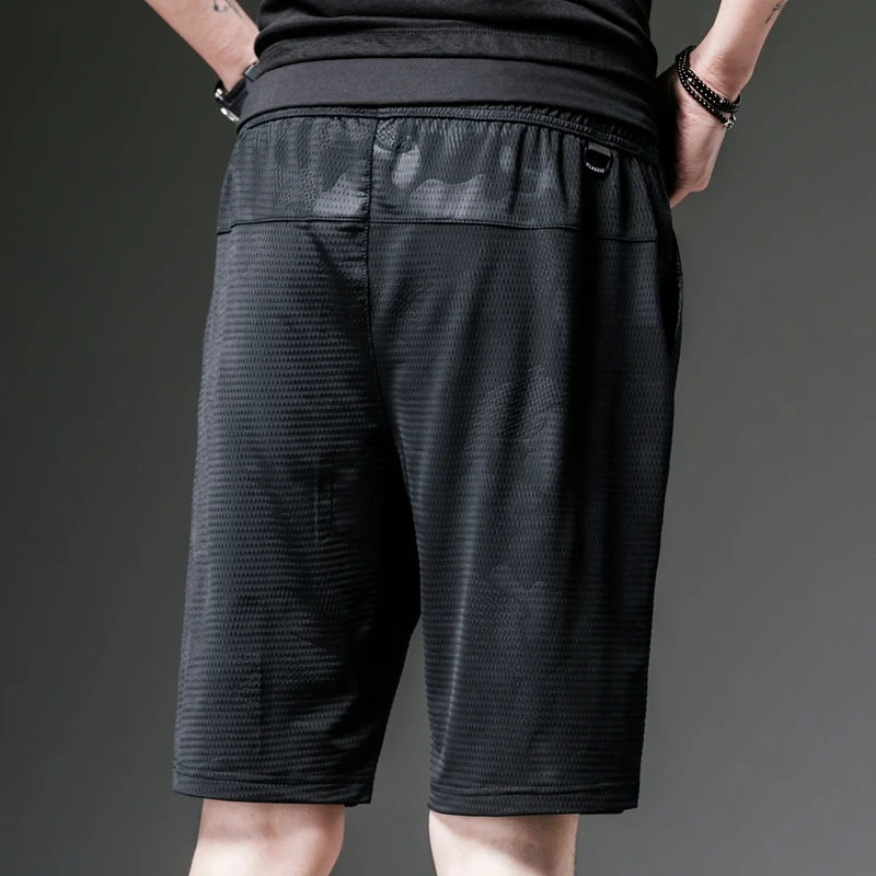 Летние сетчатые быстросохнущие пляжные шорты из ледяного шелка 5XL мужские тонкие