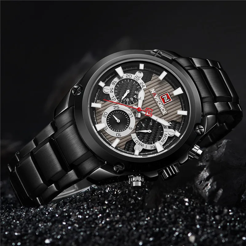 NAVIFORCE мужские наручные часы модные спортивные мужские часы лучший бренд класса люкс военные армейские деловые кварцевые мужские часы из нержавеющей стали 9113
