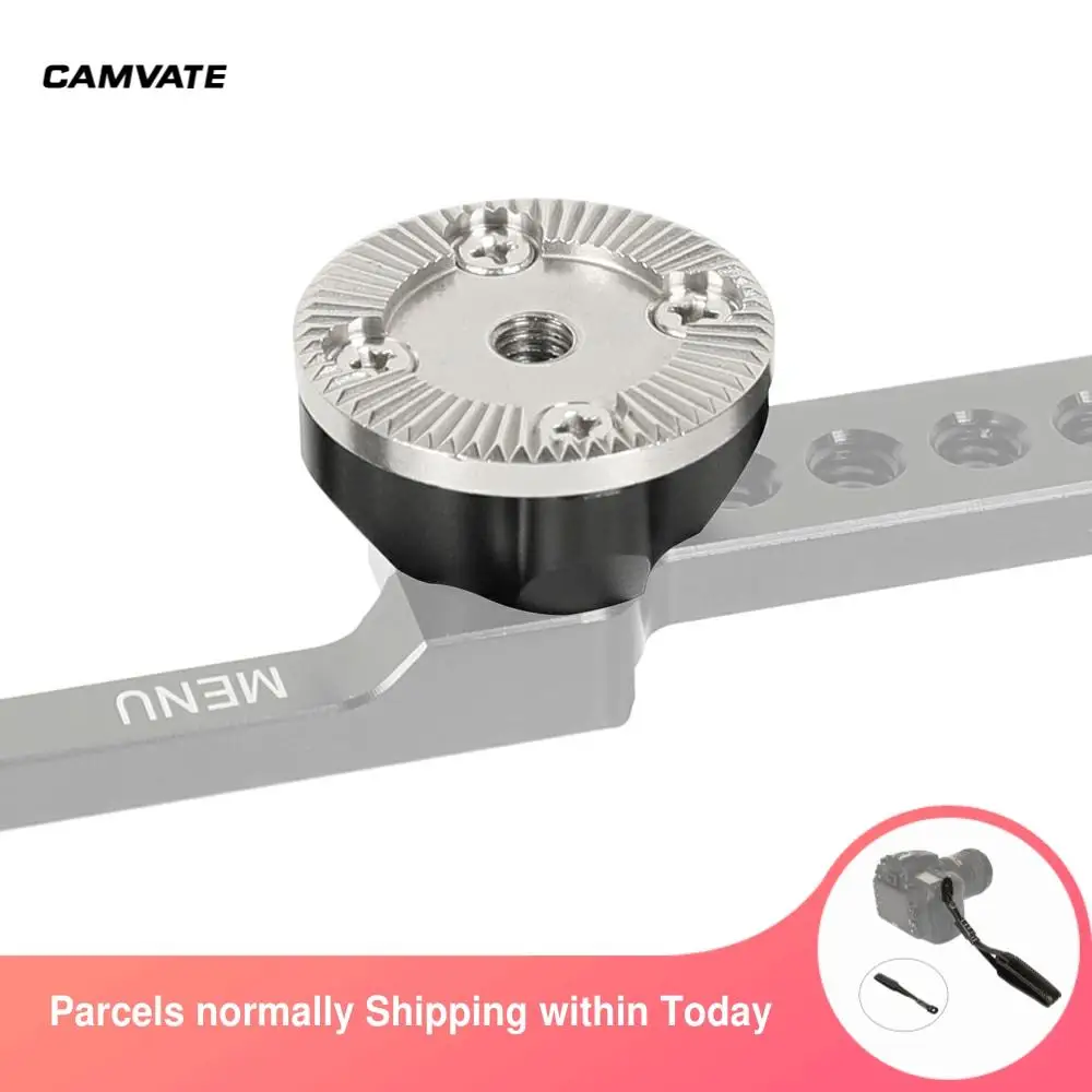 

CAMVATE Standard ARRI Rosette Mount M6 Female Thread With 3/8"-16 Mounting Screw & ARRI Locating Pins For DSLR Camera Cage Rig