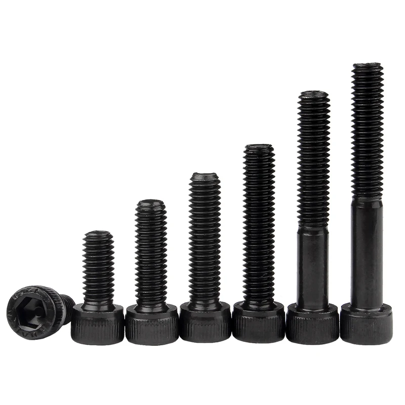 

UMYUU Hex Socket Carbon Steel Black Screw M3 M4 M5 M6 M8 M10 M12 M16 Grade 8.8 Thin Low Short Profile Head Allen Cap Screw Bolt