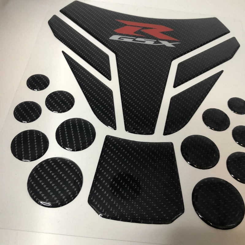 Carbon Fuel Tank Cap Sticker Pad Fork Triple Tree Upper Clamp Decal For SUZUKI GSXR 600 750 2006 2007 2008 2009 2010 2011 2012 | Автомобили