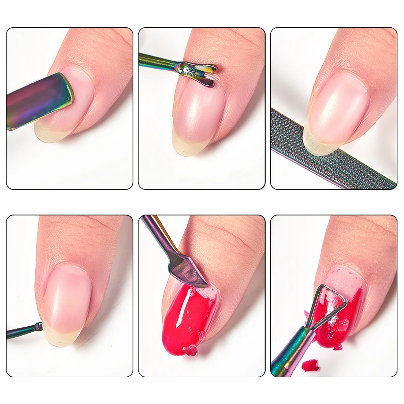 Набор для снятия кутикулы с четырьмя лилилиями двусторонний хамелеоновый