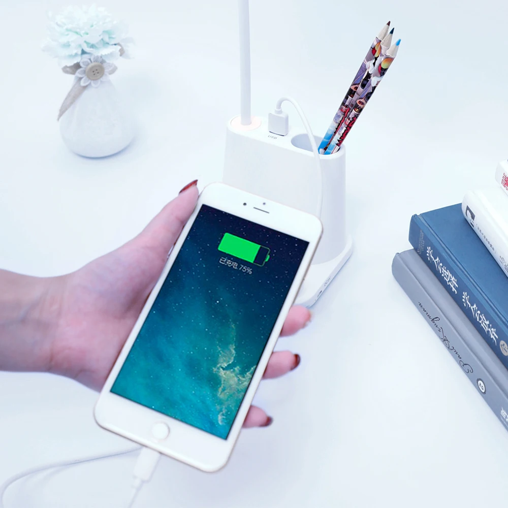 NEWKBO светодиодный настольный светильник с usb портом сенсорный датчик