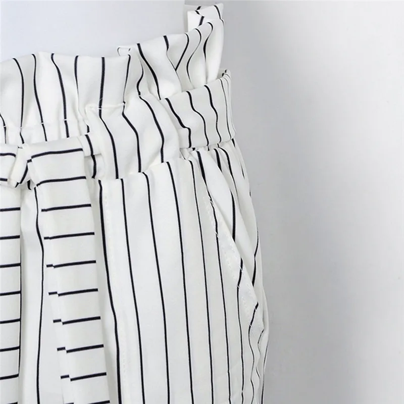 

Women Fashion Striped Pleated High Waist Skinny Pencil Pants Trousers With Sash Pencil Pants Trousers Pencil Pants Trousers