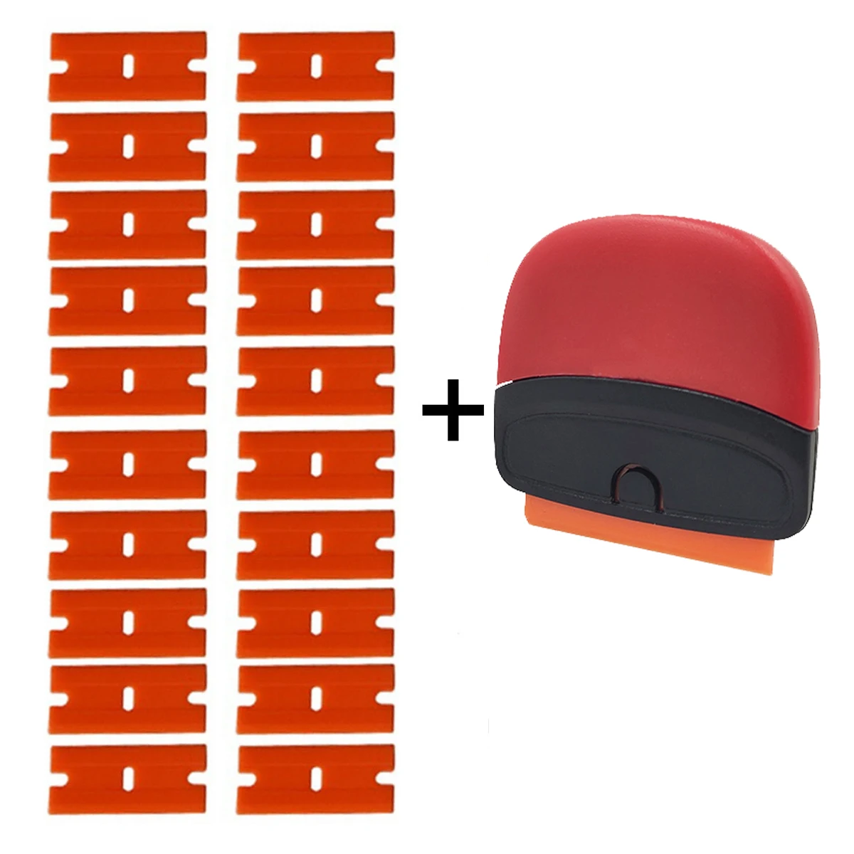 Car Sticker Razor Scraper 20pcs Plastic Blade Vinyl Carbon Film Glue Remover Window Tint Squeegee Glass Cleaning E37 20P | Автомобили и