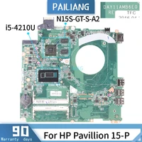 pailiang laptop motherboard for hp pavillion 15 p mainboard day11amb6e0 core sr1ef i5 4210u n15s gt s a2 tested ddr3
