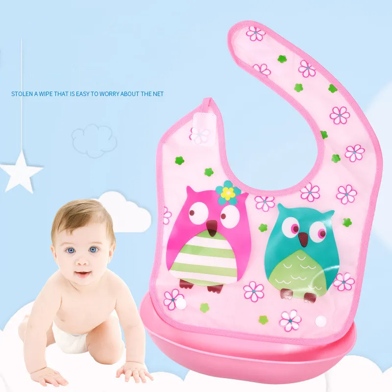 Детский Нагрудник-Бандана с милыми животными нагрудник карманами