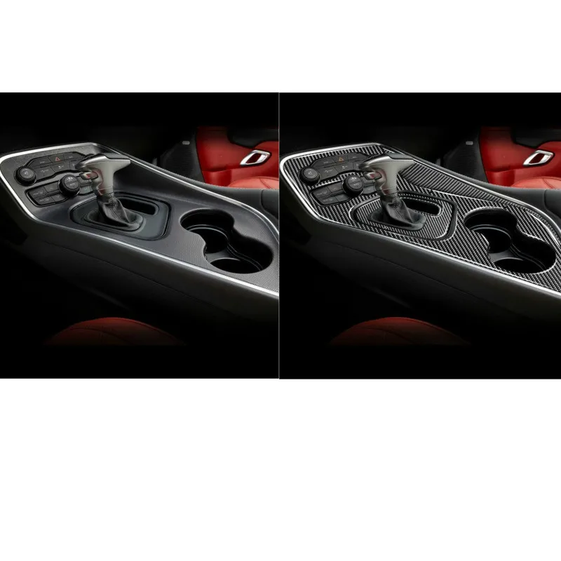 

Fit For Dodge Charger Challenger Car Real Carbon Fiber Central Control Gear Interior Central Control Modification Accessories