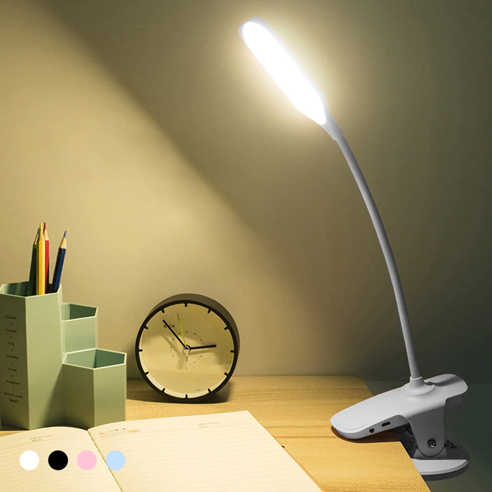 Настольная лампа с зажимом 1250 мА/ч перезаряжаемый светодиодный светильник
