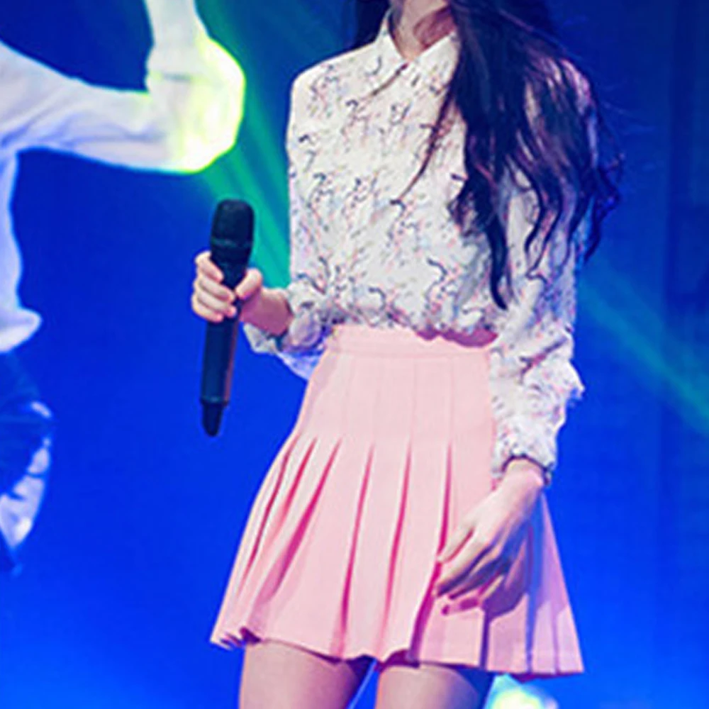 Плиссированная юбка Женская трапециевидная короткая мягкая 3 цвета Студенческая