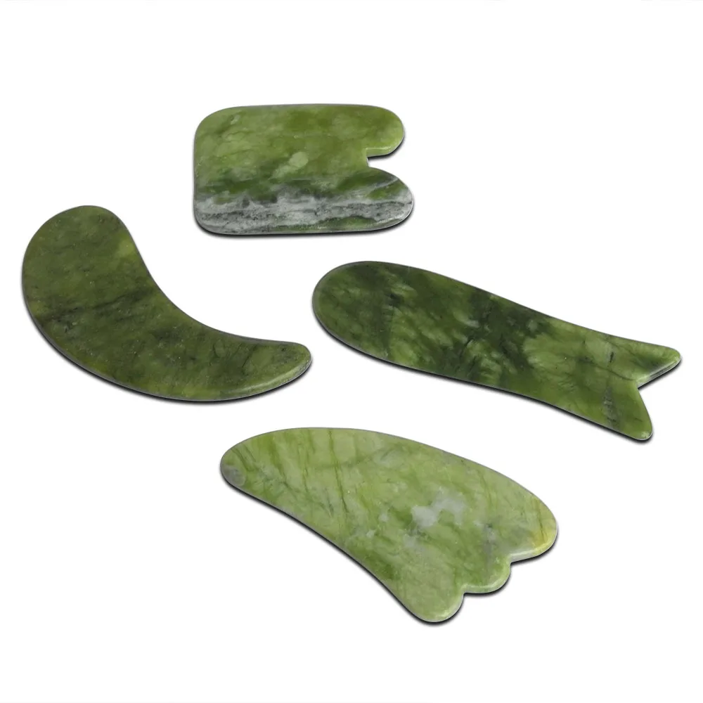 Природный глазурь Нефритового зеленого цвета камня нефрита массажный коврик