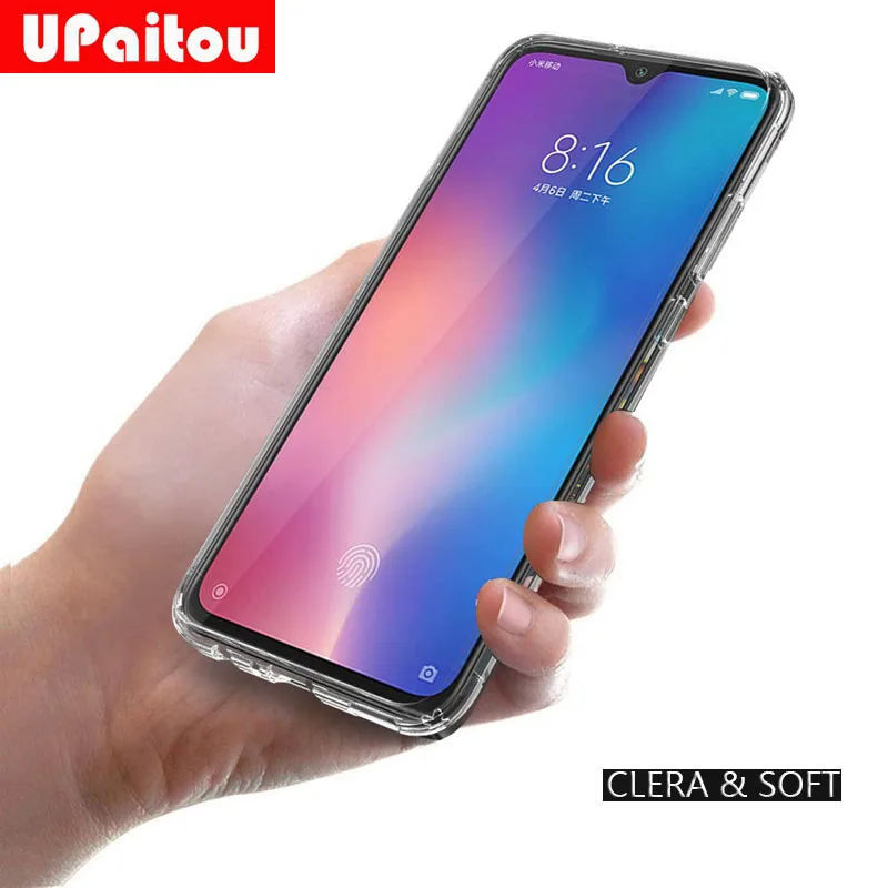 Прозрачный чехол UPaitou из ТПУ для Xiaomi Redmi 8A Note 8 Mi 9 9T Pro SE Lite 8X CC9 CC9E прозрачный мягкий