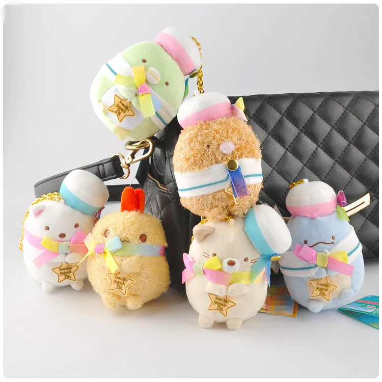 Прекрасный мультфильм аниме Юбилей Sumikko Gurashi углу Био мягкие плюшевые брелок