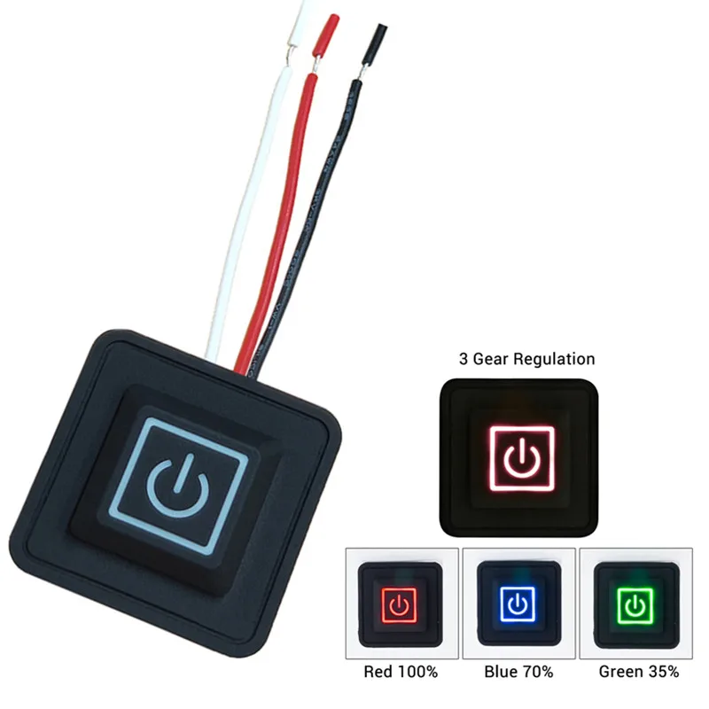 3.7~12V Heated Vest Pants Gloves Electirc Heating Waistband DIY Temperature Controllers Rheostat Switch Silicone Button Switches |