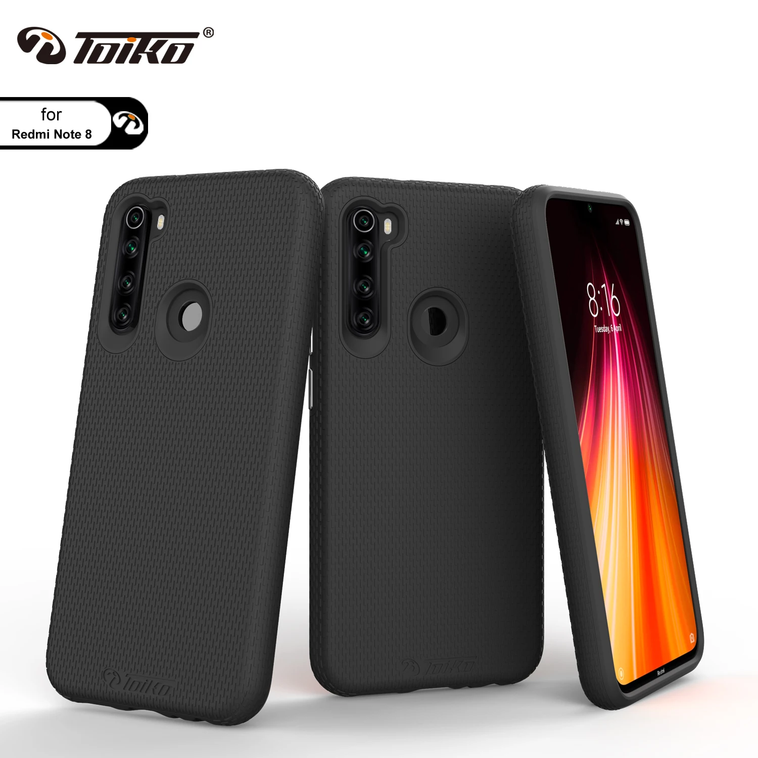 Защитный чехол TOIKO X для Xiaomi Redmi Note 8 двухслойный противоударный защитный