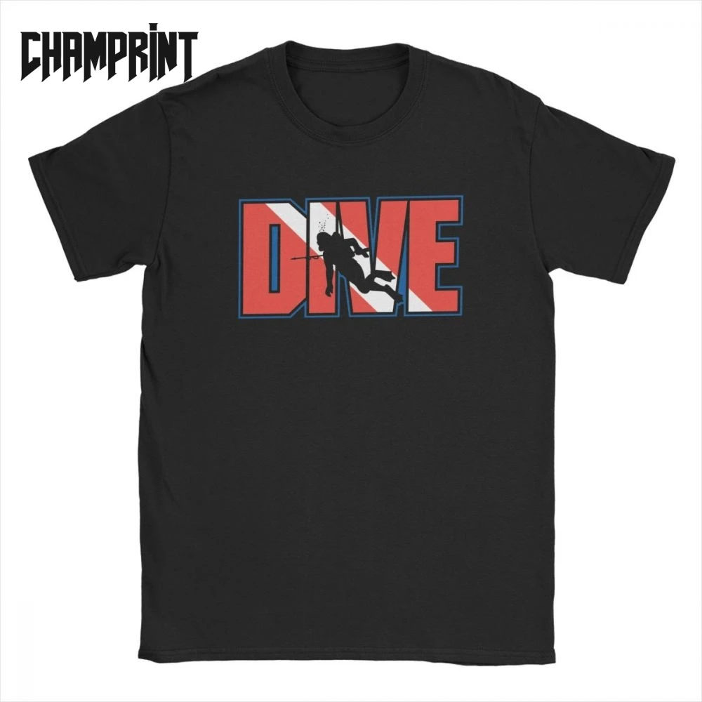 Мужская футболка футболки для подводного плавания винтажные из чистого хлопка с