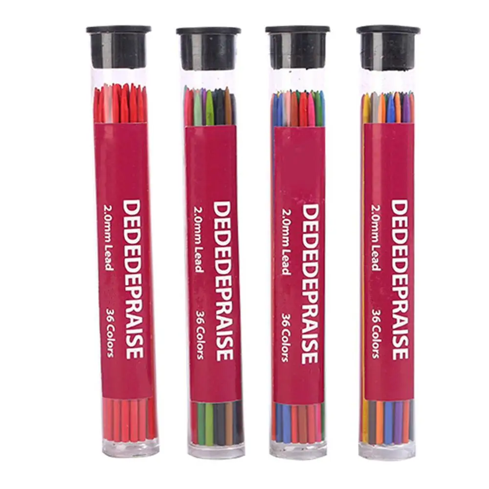 

Brand New 36 Colors 2.0mm Mechanical Pencils Writing Drawing Pencils Refill Leads Stationery School Office Supply
