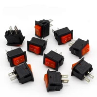10pcslot red 1015mm spst 2pin onoff g125 boat rocker switch 3a250v car dash dashboard truck rv atv home diy model toy