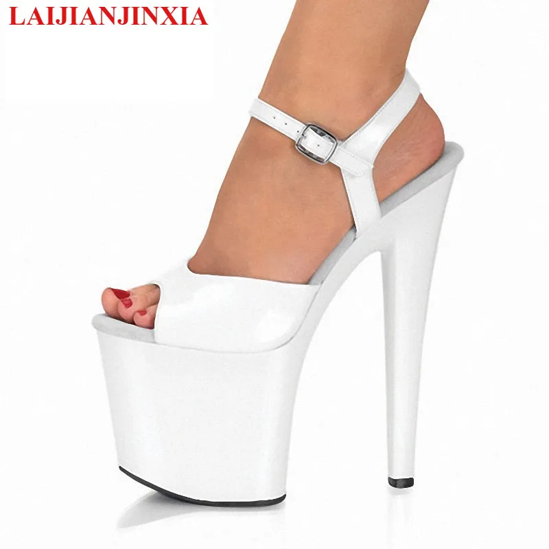 

LAIJIANJINXIA New Stiletto High Heels Shoes Open Toe Women Shoes 23cm High-Heeled Sandals Platform Dance Shoes Wedding Shoes