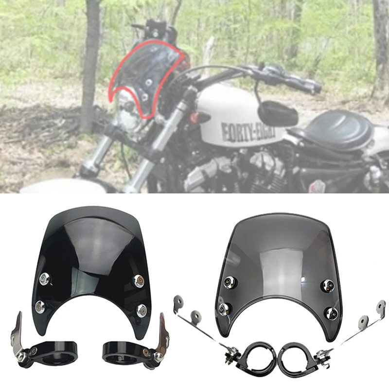 Лобовое стекло мотоцикла алюминий 39 41 мм подходит для моделей Harley Sportster XL 883 1200 2004
