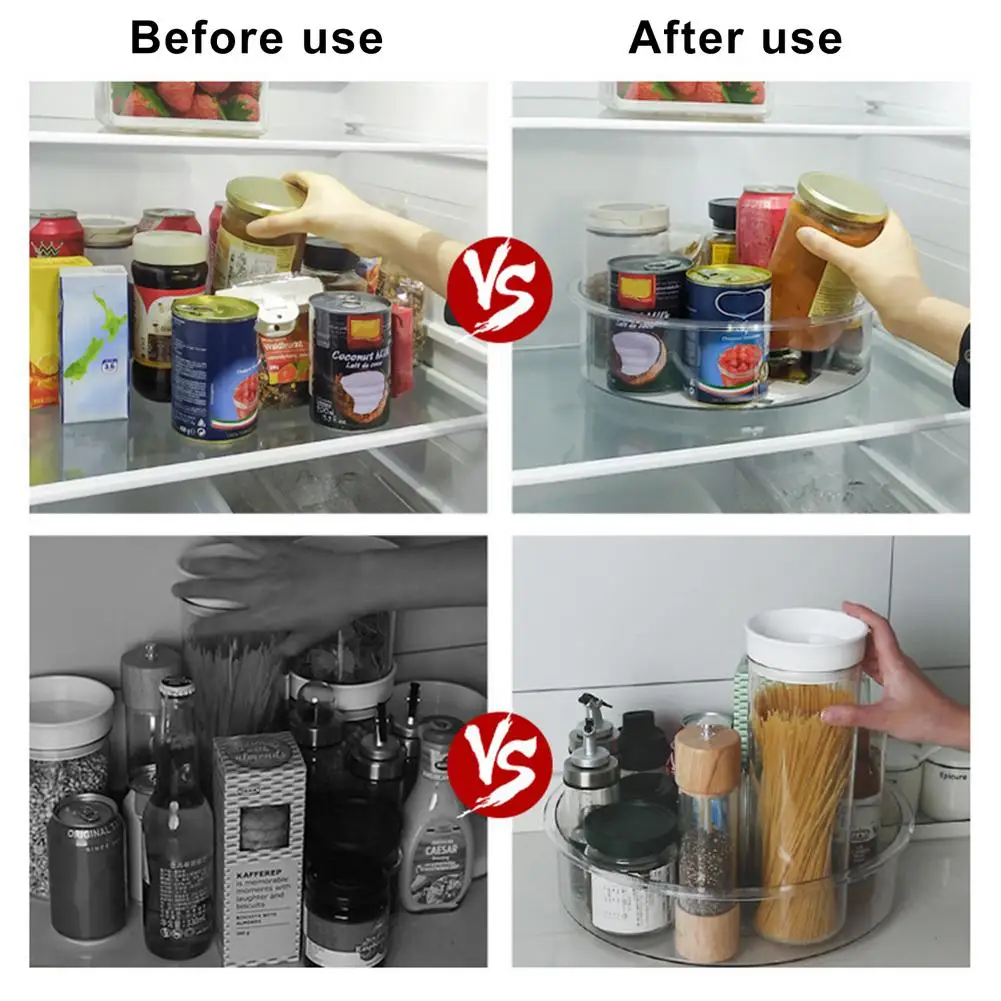 Вращающийся на 360 градусов контейнер для хранения Поворотный кухонный