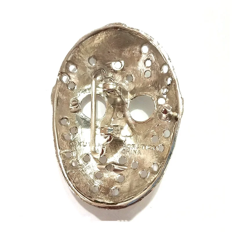 Серебристая металлическая пряжка для ремня Джейсона вурхеса мужская маска из