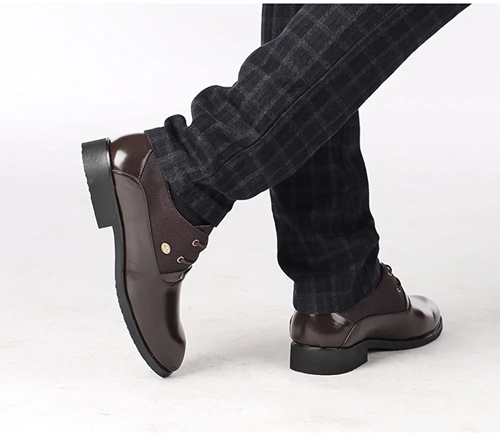 

NXY Men's Dress Shoes Mandmade Leather Oxford Shoes for Men Black and Brown