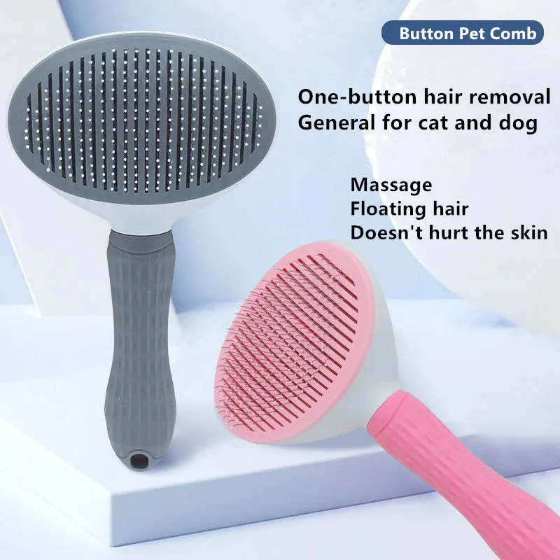 

Cat Dog Hair Removal Comb Hair Cleaner Floating Hair Fur Grooming Dematting Deshedding Brush Grooming Tool Curly Pet Knot Brush
