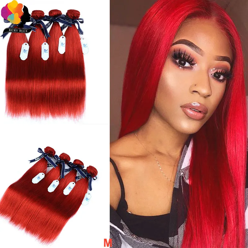 Красные пряди волос бразильские предварительно окрашенные натуральные кудрявые