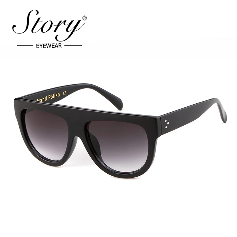 История 2018 негабаритные солнцезащитные очки с квадратными линзами Винтаж и