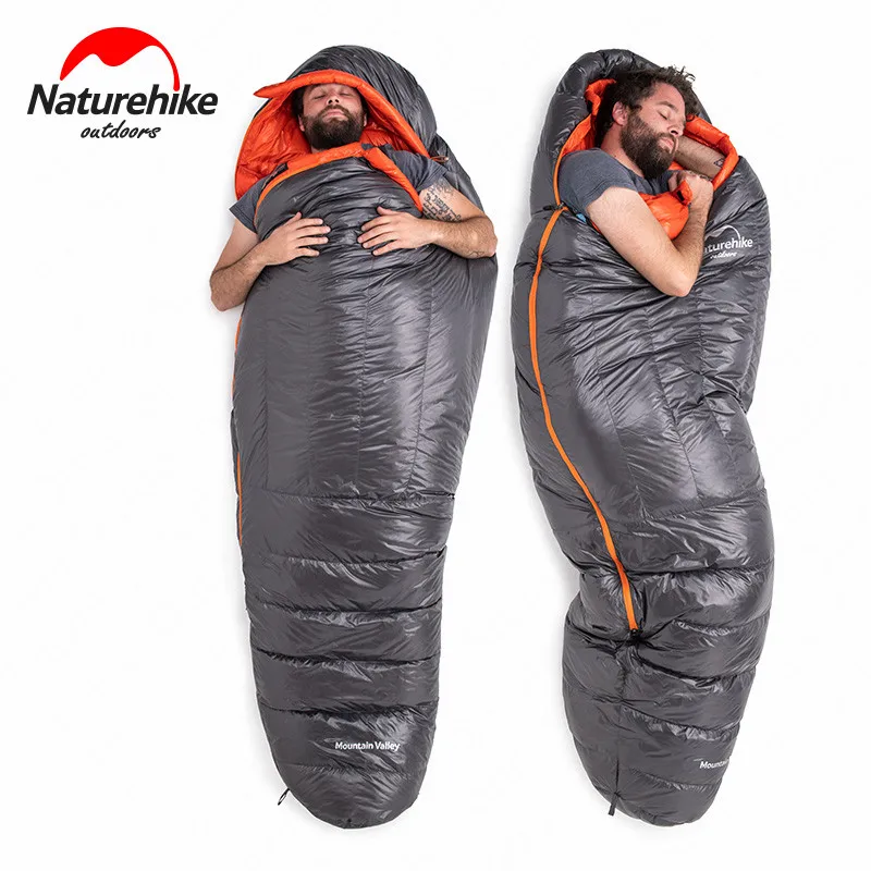 Naturehike новый спальный мешок 90% наполненный гусиным пухом Мумия утолщенный
