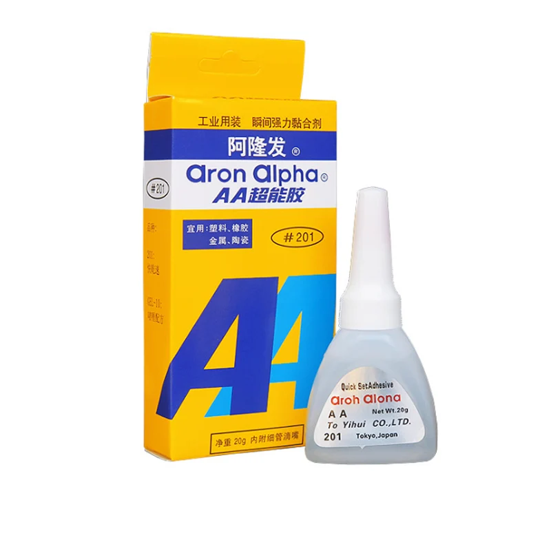 25Pcs new 2018 AA201 industrial super glue Quick-drying 201 glue Aron Alpha glue 201 super glue 20g