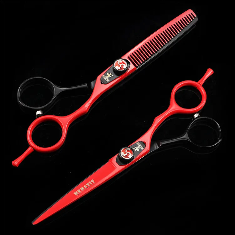 Парикмахерские ножницы 440C Набор японских парикмахерских ножниц черного и
