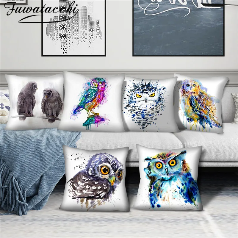 Fuwatacchi наволочки с животными Сова милые для подушек хлопковые декоративные