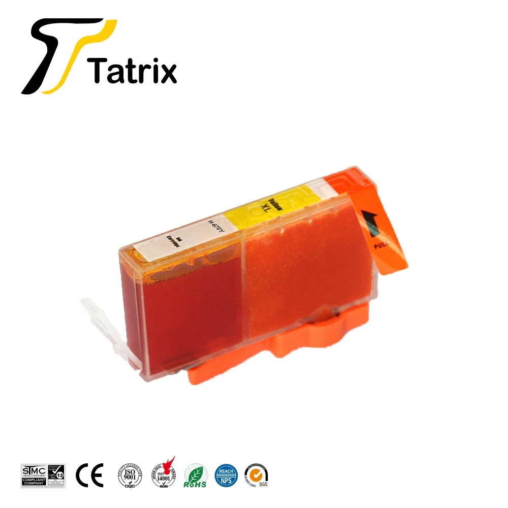 Tatrix 4PCS For HP670 HP670XL H-670 Ink Cartridge HP Photosmart Deskjet Advantage 3525/4615/4620/4625/5525/6526 Printer | Компьютеры и