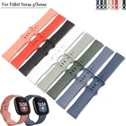 Силиконовый ремешок для Fitbit Versa 3 Смарт-часы, двойной-Buck водонепроницаемый маленький большой женский мужской браслет для браслета Fitbit Sense