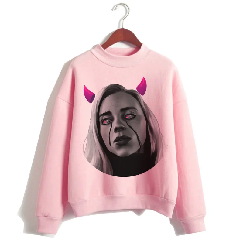 Billie Eilish, худи, женская одежда, толстовка, Корейская, 90 s, с капюшоном, Harajuku, с принтом, толстовки, уличная, топ, повседневная, ulzzang, капюшон