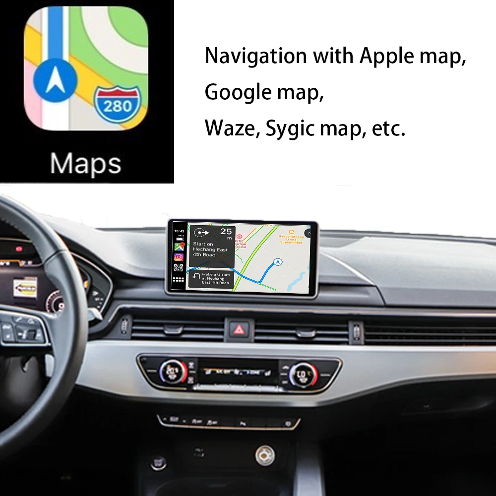 ZJCGO беспроводная Apple CarPlay Android автоматическая коробка адаптера интерфейса для Audi A1