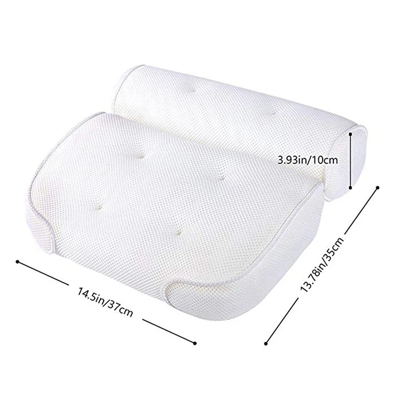

3D Mesh Spa Bath Pillow Home Massage Relax Neck&Back Support For Bathtub Tub For Home Hot Tub Bathroom Accessories