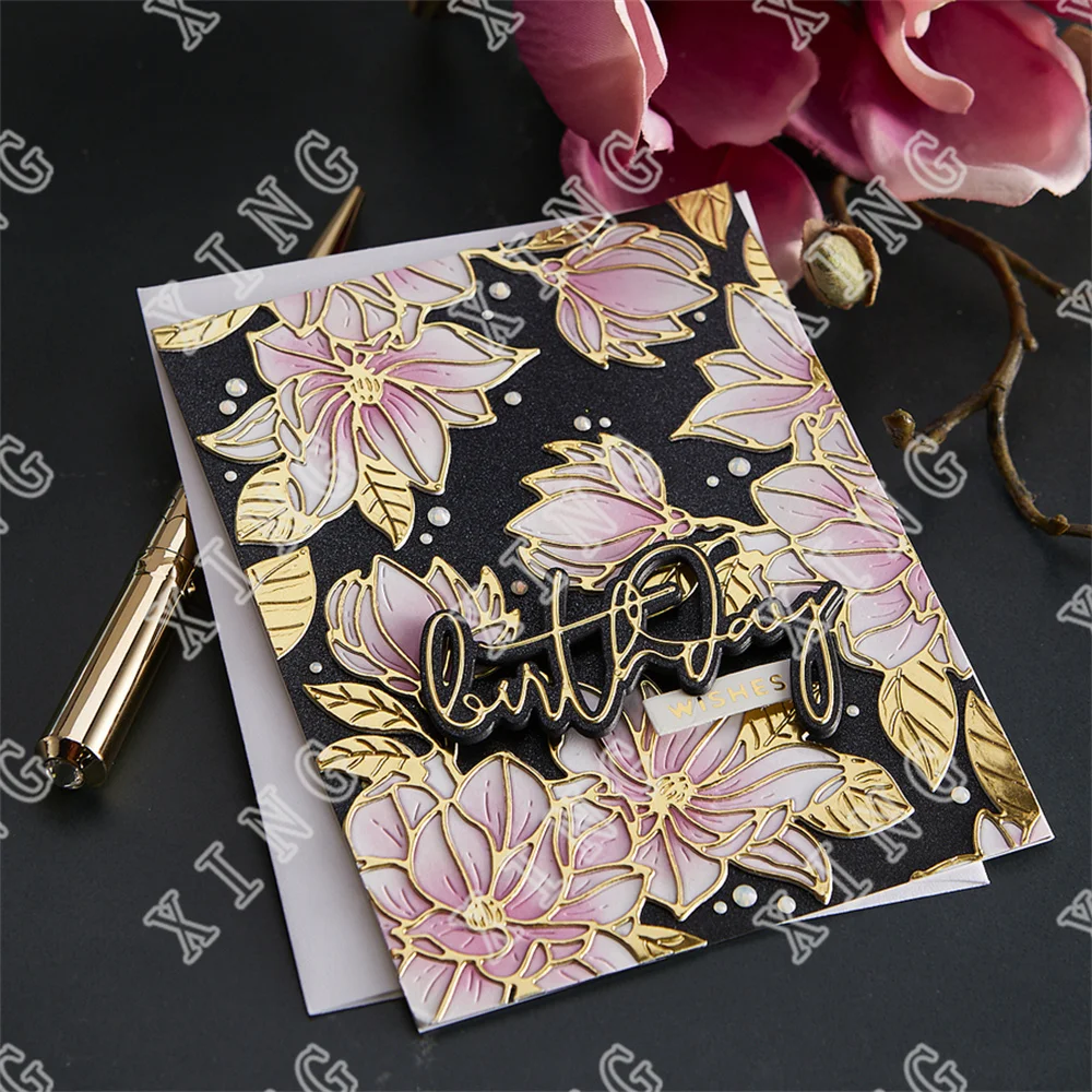 2022 Весенняя Новая форма для вырезания вырезанные штампы в виде магнолии сделай