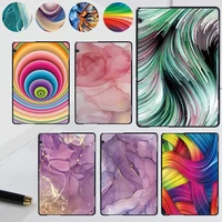 watercolor series tablet case for huawei mediapad t5 10 10 1 inch anti fall durable plastic hard shell case free stylus