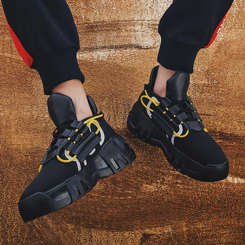 Мужские кроссовки на высокой платформе в стиле хип-хоп сезон лето-осень Уличная