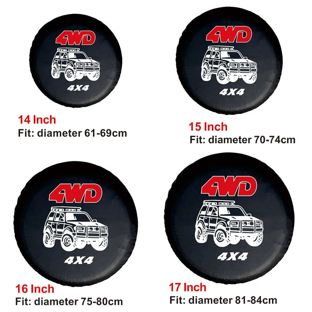 

14/15/16/17 Inches Wheel Tire Cover Fit For Jeep Hummer Spare Wheel Tire Tyre Cover Case Soft Bag Protector Car Accessorry