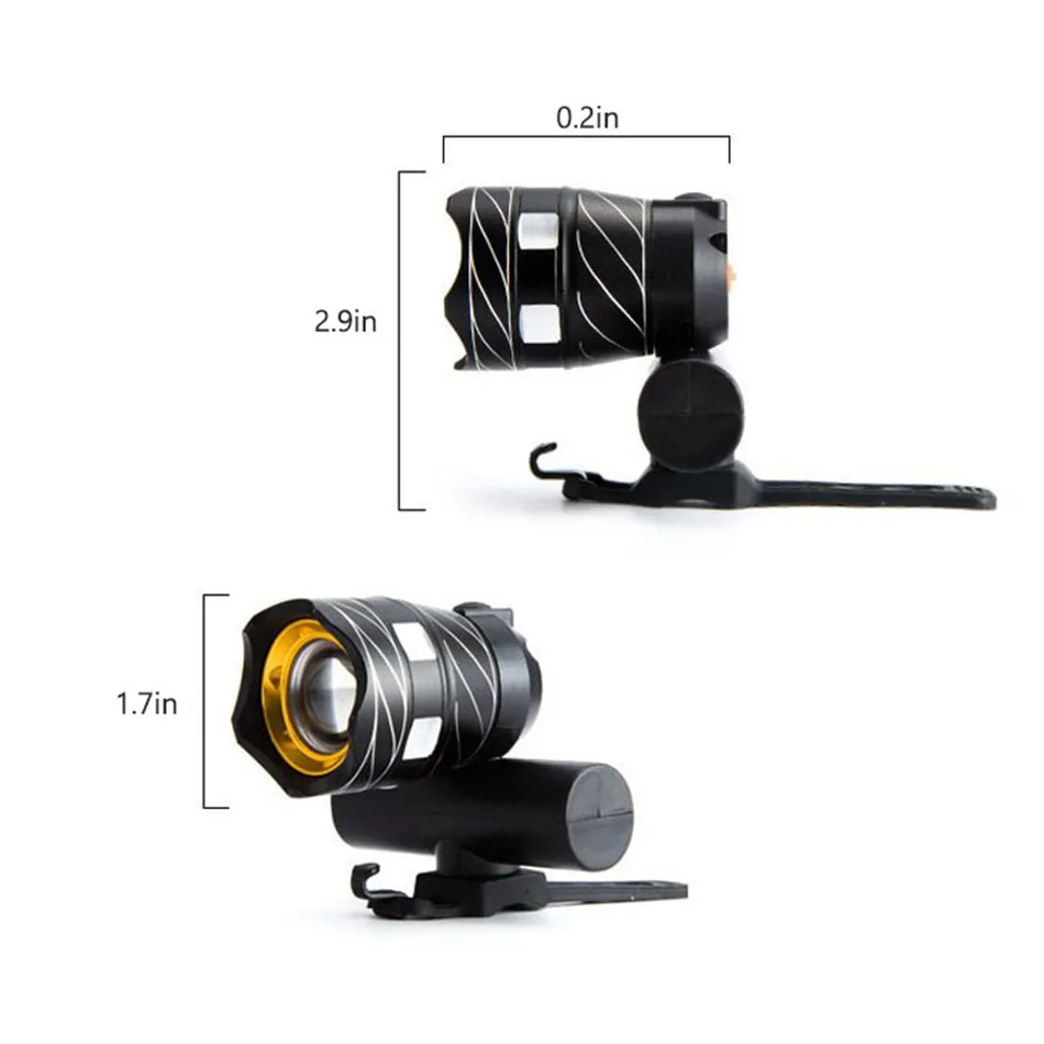 

15000LM T6 LED USB Line Rear Light Adjustable Bicycle Light 3000mAh Rechargeable Battery Zoomable Front Bike Headlight Lamp