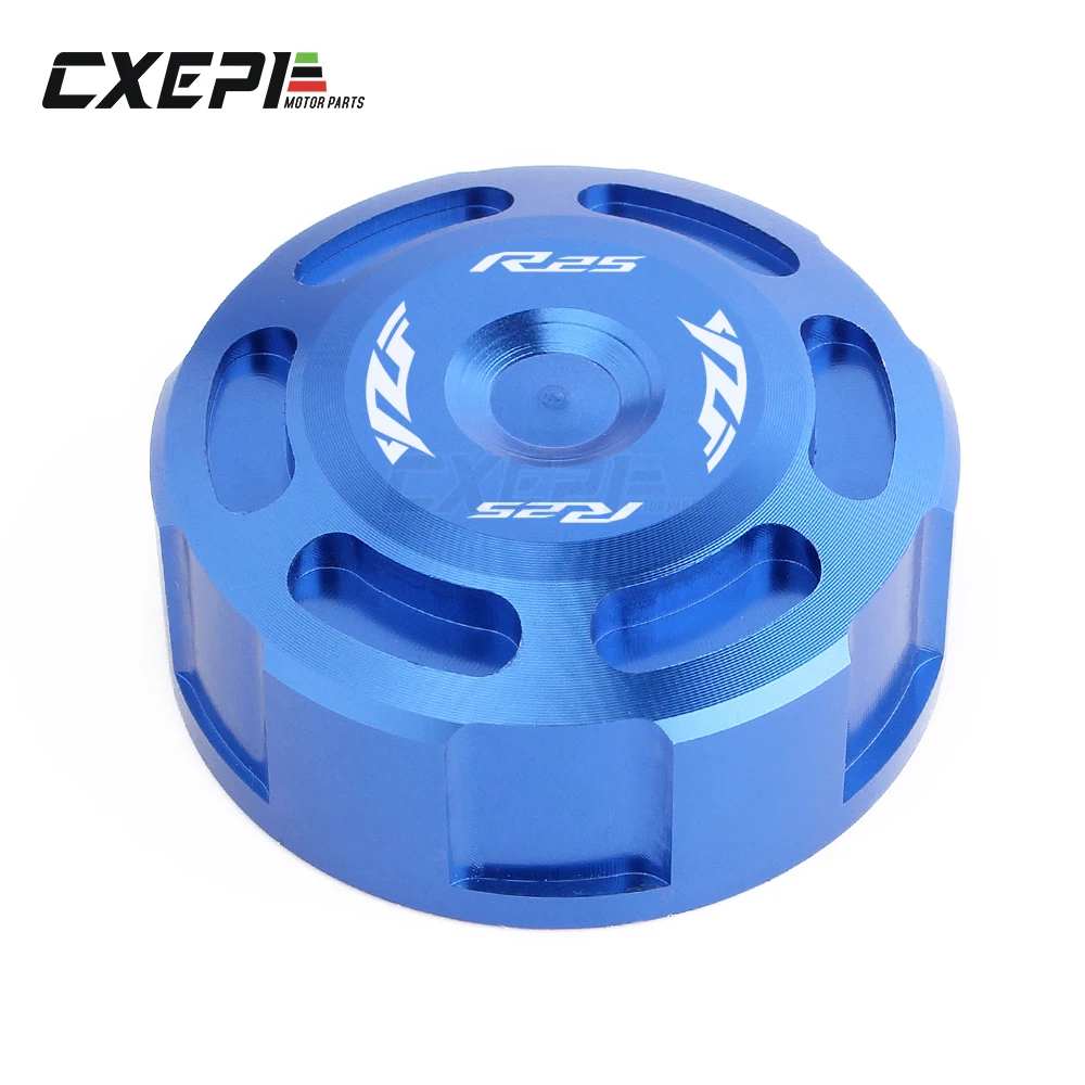 

With Logo Motorcycle CNC Aluminum Accessories Rear Brake Fluid Reservoir Cap Oil Cup For yamaha YZF-R25 2013 2014 2015 2016