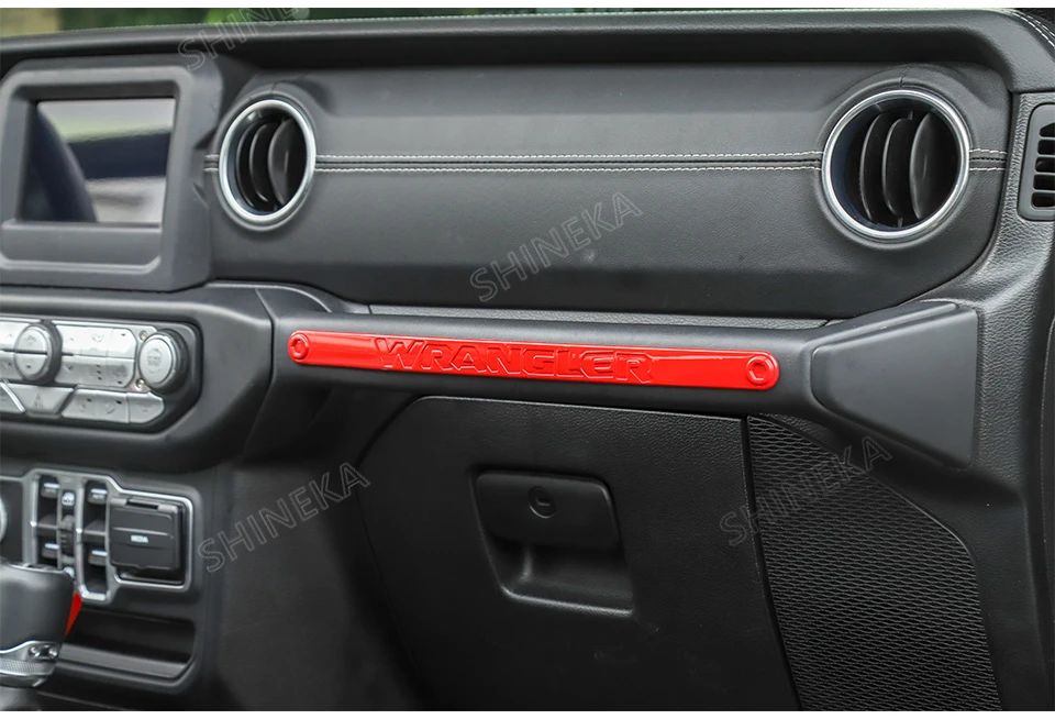 Внутренние молдинги для Jeep Wrangler JL+ Co-pilot центральной консоли ручка полосы отделка, наклейки аксессуары для Jeep Wrangler