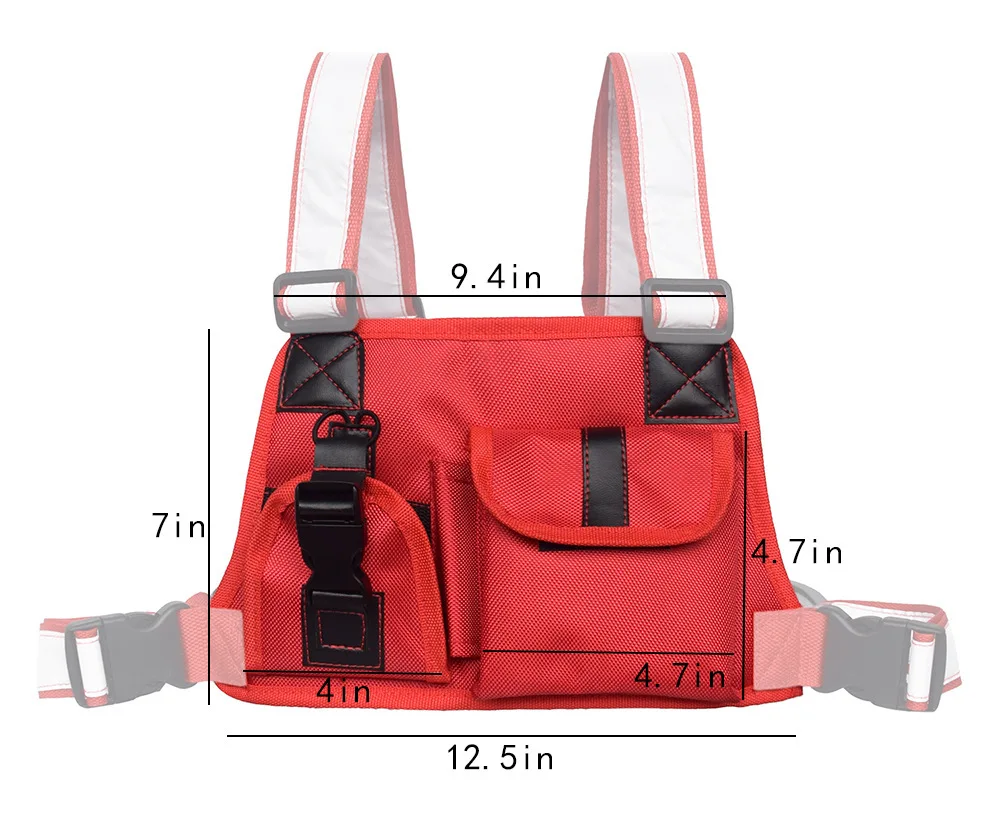 

2018 fashion chest rig waist bag hip hop streetwear functional tactical chest bag cross shoulder bag tactical Walkie-talkie vest